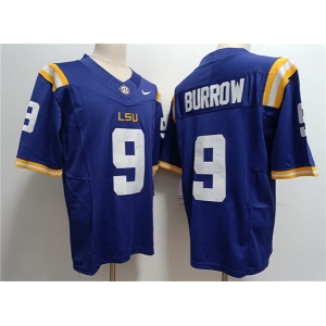 Men's LSU Tigers #9 Joe Burreaux Purple 2023 Stitched Football Jersey