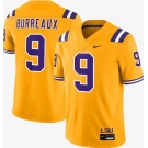 Men's LSU Tigers #9 Joe Burrow Gold Limited Stitched Game Jersey