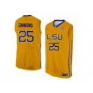 Men's LSU Tigers Ben Simmons #25 College Basketball Elite Jersey - Gold