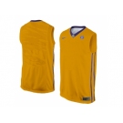 Men's LSU Tigers Blank College Basketball Elite Jersey - Gold