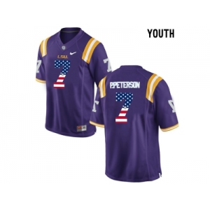 2016 US Flag Fashion Youth LSU Tigers Patrick Peterson #7 College Football Limited Jersey - Purple