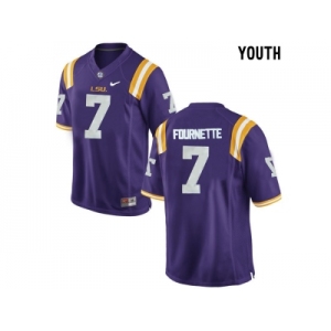 2016 Youth LSU Tigers Leonard Fournette #7 College Football Limited Jersey - Purple