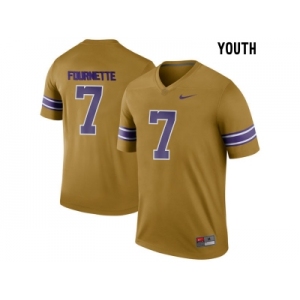 2016 Youth LSU Tigers Leonard Fournette #7 College Football Limited Legand Jersey - Gridiron Gold