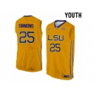 Youth LSU Tigers Ben Simmons #25 College Basketball Elite Jersey - Gold