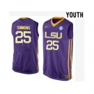 Youth LSU Tigers Ben Simmons #25 College Basketball Elite Jersey - Purple