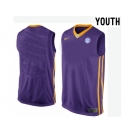 Youth LSU Tigers Blank College Basketball Elite Jersey - Purple