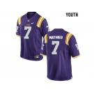 Youth LSU Tigers Tryann Mathieu #7 College Football Limited Jersey - Purple