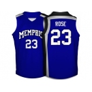 Memphis Tigers Derrick Rose #23 College Basketball Throwback Jersey - Royal Blue