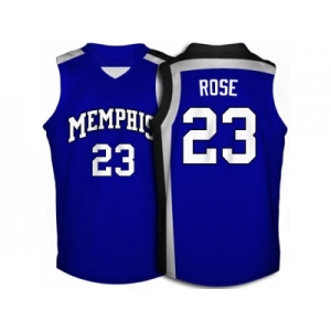 Memphis Tigers Derrick Rose #23 College Basketball Throwback Jersey - Royal Blue