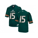 2016 Men's Miami Hurricanes #15 College Football Jerseys - Green