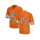 2016 Men's Miami Hurricanes #15 College Football Jerseys - Orange