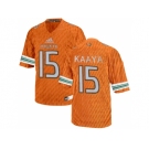 2016 Men's Miami Hurricanes Brad Kaaya #15 College Football Jerseys - Orange