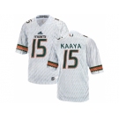 2016 Men's Miami Hurricanes Brad Kaaya #15 College Football Jerseys - White