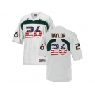 2016 US Flag Fashion Men's Miami Hurricanes Sean Taylor #26 College Football Jersey - White