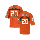 Men's Miami Hurricanes Ed Reed #20 College Football Jersey - Orange