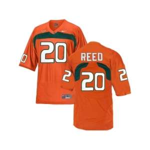 Men's Miami Hurricanes Ed Reed #20 College Football Jersey - Orange