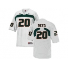 Men's Miami Hurricanes Ed Reed #20 College Football Jersey - White