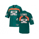 Men's Miami Hurricanes Ray Lewis #52 College Football Jersey - Green