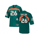 Men's Miami Hurricanes Sean Taylor #26 College Football Jersey - Green