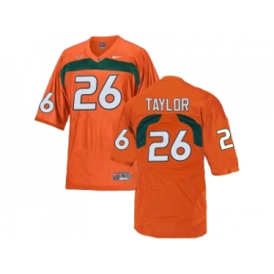 Men's Miami Hurricanes Sean Taylor #26 College Football Jersey - Orange