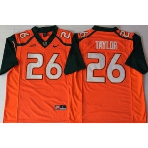 Miami Hurricanes #26 Sean Taylor Orange Nike College Football Jersey