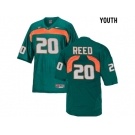 Youth Miami Hurricanes Ed Reed #20 College Football Jersey - Green