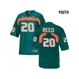 Youth Miami Hurricanes Ed Reed #20 College Football Jersey - Green