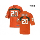 Youth Miami Hurricanes Ed Reed #20 College Football Jersey - Orange