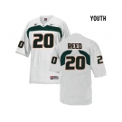 Youth Miami Hurricanes Ed Reed #20 College Football Jersey - White