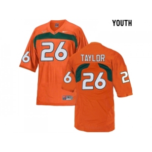 Youth Miami Hurricanes Sean Taylor #26 College Football Jersey - Orange