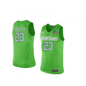 Michigan State Spartans Draymond Green #23 College Basketball Authentic Jersey - Apple Green
