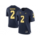 2016 Men's Jordan Brand Michigan Wolverines Charles Woodson #2 College Football Limited Jersey - Navy Blue