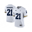 2016 Men's Jordan Brand Michigan Wolverines Desmond Howard #21 College Football Limited Jersey - White