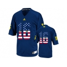 2016 US Flag Fashion-Men's Michigan Wolverines Denard Robinson #16 College Football Jersey - Navy Blue