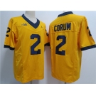 Men's Michigan Wolverines #2 Blake Corum 2023 F.U.S.E. Yellow Stitched Jersey
