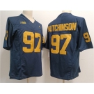 Men's Michigan Wolverines #97 Aidan Hutchinson 2023 F.U.S.E. Navy Stitched Jersey