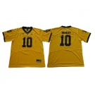 Michigan Wolverines #10 Tom Brady Gold College Football Jersey