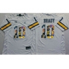 Michigan Wolverines #10 Tom Brady White Player Fashion Stitched NCAA Jersey