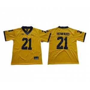 Michigan Wolverines #21 Desmond Howard Gold College Football Jersey