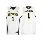 Michigan Wolverines Glenn Robinson III #1 Basketball Authentic Jersey - White