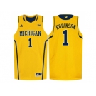 Michigan Wolverines Glenn Robinson III #1 Basketball Authentic Jersey - Yellow