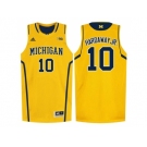 Michigan Wolverines Tim Hardaway Jr. #10 Basketball Authentic Jersey - Yellow