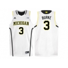 Michigan Wolverines Trey Burke #3 Basketball Authentic Jersey - White