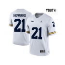 2016 Youth Jordan Brand Michigan Wolverines Desmond Howard #21 College Football Limited Jersey - White