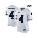 2016 Youth Jordan Brand Michigan Wolverines Jim Harbaugh #4 College Football Limited Jersey - White