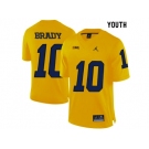 2016 Youth Jordan Brand Michigan Wolverines Tom Brady #10 College Football Limited Jersey - Yellow