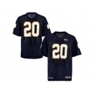 2015 Under Armour Mens' Norte Dame Fighting Irish #20 College Football Jersey - Navy Blue