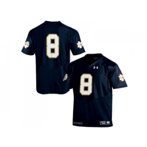 2015 Under Armour Mens' Norte Dame Fighting Irish #8 College Football Jersey - Navy Blue