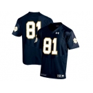 2015 Under Armour Mens' Norte Dame Fighting Irish #81 College Football Jersey - Navy Blue