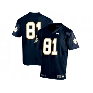 2015 Under Armour Mens' Norte Dame Fighting Irish #81 College Football Jersey - Navy Blue